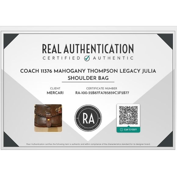 Coach 11376 Mahogany Thompson Legacy Julia  Shoulder Bag COA - Picture 3 of 11